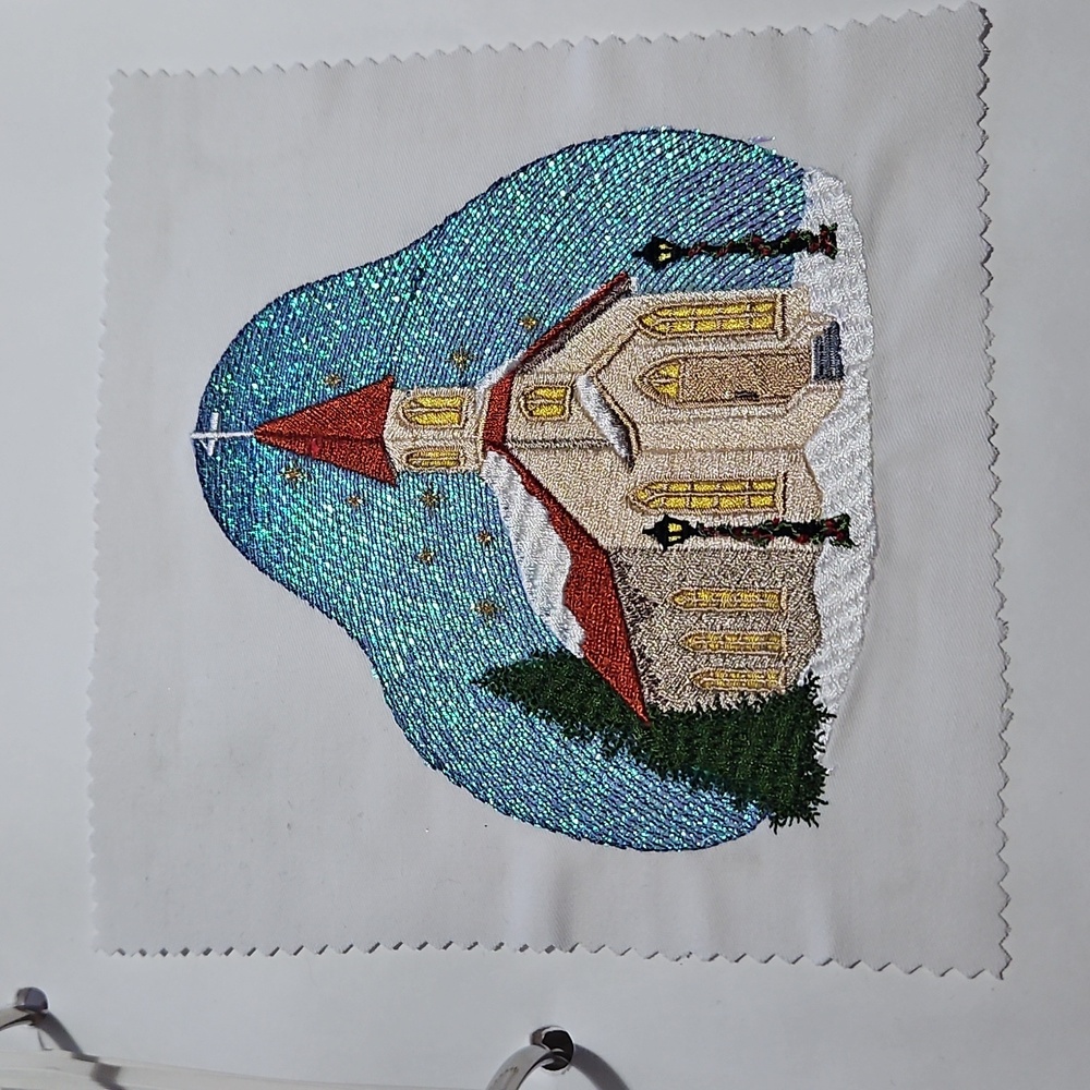 Handmade machine embroidery patch